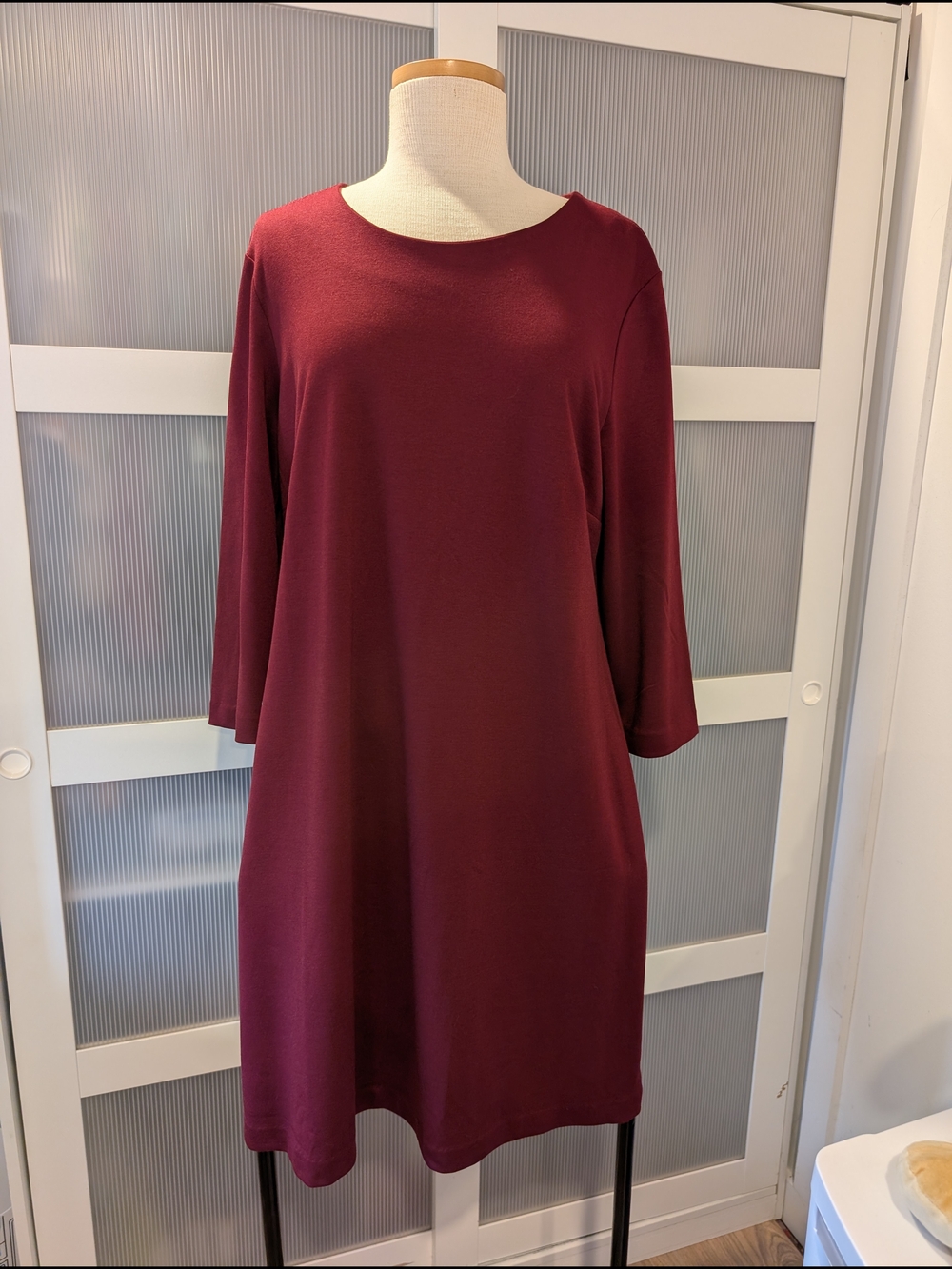 RACHEL Rachel Roy Women’s Burgundy Shift Dress - Picture 2 of 4